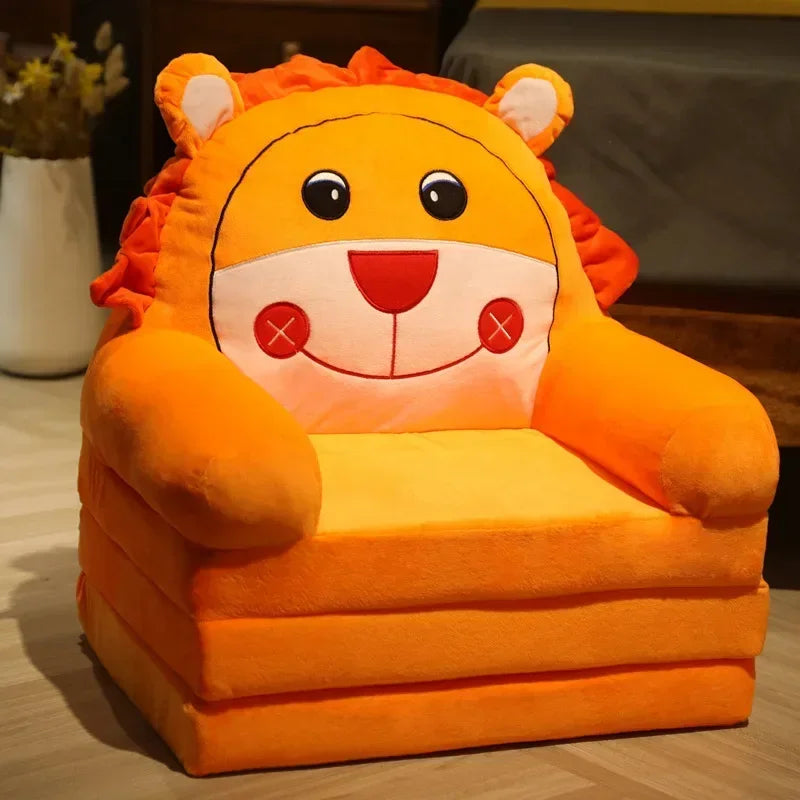 Folding Sofa Creative Cartoon Children Cute Princess Baby Toddler Dual-purpose Child Armchair Lazy Small Bed Seats Practical