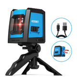 MILESEEY 2 Lines Laser Level Red Line Professional Nivel Laser Self-Leveling, Gift Battery and Tripod