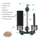 Aquarium Double Head Water Filter Fish Tank Biochemical Sponge Air Pump Skimmer Cleaning Oxygen Filtration Pumps Filters Cotton