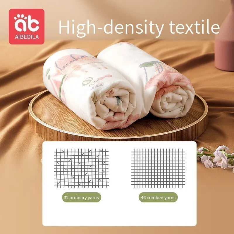 AIBEDILA Baby Towel for Babies Muslin Towels New Born Baby Items Stuff Things Cotton Bath Newborn Hand Stitch Shower Face AB2938