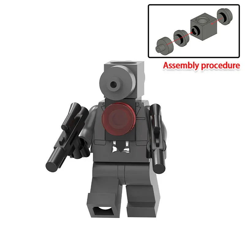 Skibidi Toilet Mini Building Block Anime Action Figure Super Titan TV Man Cameraman Assembly Toy Bricks Wholesale