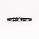 Kpop Group JK  Jung Kook Same Style Bracelet Black Agate Thread Bracelet For men Fans Charity Korean Trendy Accessories