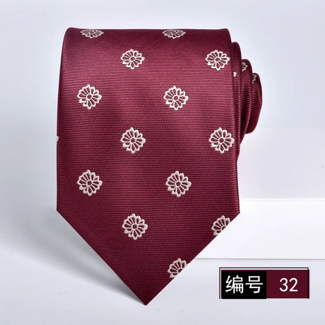 ties for men 2024 Luxury Wine Red Groom Wedding Accessories Dot Stripe gravata 8cm Necktie Kravaty Corbatas De Hombres