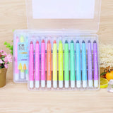 12Colors/set Pastel Gel Dry Highlighters Fragrance Bible Highlighters Pen No Bleed Bible Art Markers Journaling School Supplies