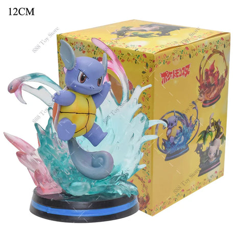 Anime Pokemon Figure Charizard Squirtle Bulbasaur Vulpix Scenes Special Effects Version Figurine Toys PVC Model Collection Dolls