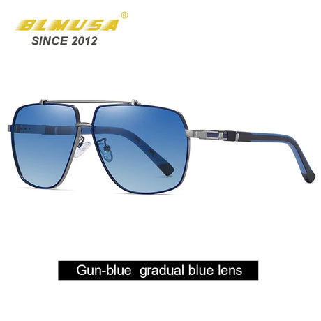 BLMUSA 2022 New Luxury Polarized Sunglasses Men Square Car Driving Brand Designer Business Sun Glasses Spring Pilot Sunglasses