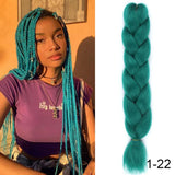 24Inch Synthetic Hair Extensions for Braids 100g/pc Jumbo Braiding Hair Kanekalon Colored Hair Pre Stretched Yaki Jumbo Braids