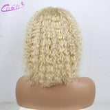 CliCli 613 Blonde Short Water Wave Bob Wig 13x4 Lace Front Wigs Wet and Wavy Honey Blonde Human Hair Wig For Women Pre Plucked