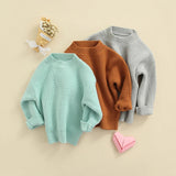 ma&baby 0-6Y Toddler Kid Baby Boy Girl Sweaters Warm Thick Knit Long Sleeeve Solid Color Clothing Fall Winter Clothes