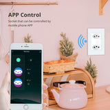 Zemismart Tuya Zigbee Smart Brazil Socket 10A 20A Two Brazil Outlets Alexa Google Home Smart Life App Control