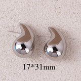 Extra Large Waterdrop Earring Glossy Chunky Hoop Earrings for Women Girl Lightweight Thick Teardrop Gold Plated Fashion Jewelry