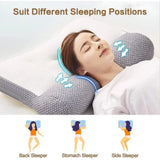 Super Ergonomic Pillow Orthopedic All Sleeping Positions Cervical Contour Pillow Neck Pillow for Neck and Shoulder Pain Relief