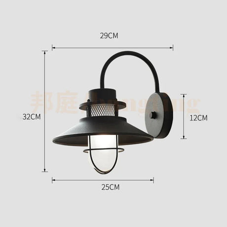 American Vintage Wall Mounted Lamp Industrial Copper Outdoor Indoor Lamp Courtyard Corridor Aisel Bar Waterproof Wall Lamp