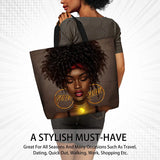 Women Tote Bags African American Women Satchel Handbags Black Girl Magic Shoulder Bag Large Capacity For Gym Travel Shopping