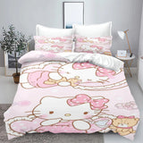 Hello Kitty With Pillowcase Bedding Set Duvet Cover Comforter Sets Universal, Suitable For Children And Adults  Home