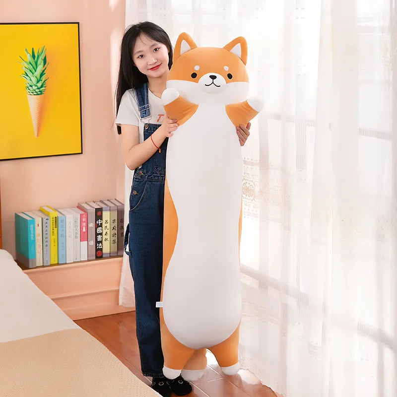 130CM Cute Soft Long Cat Pillow Plush Toys Stuffed Pause Office Nap Pillow Bed Sleep Pillow Home Decor Gift Doll for Kids Girl