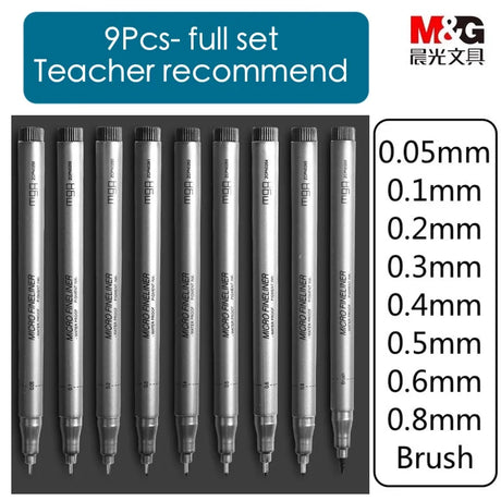 M&G PigmentLiner Needle tip pen Stabilo 0.2/0.3 sketch Fine point gel Ballpoint pen Sakura micron brush OfficeSchool stationery