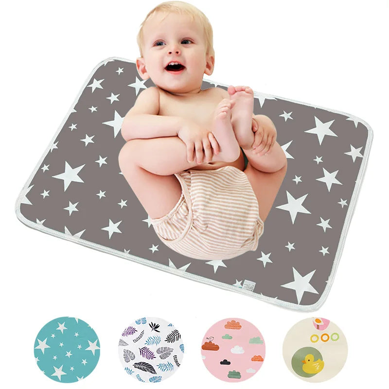 Diaper Changing Pad Baby Nappy Change Mat Cover for Newborn Infant Toddler Boy Girl Reusable Portable Waterproof Stroller Sheet