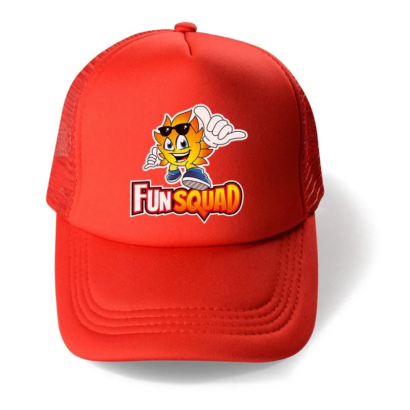 Fashion New Fun Squad Cartoon Kids Adjustable Baseball Cap Children Boys Girls Mesh Hat Baby Sun Hat