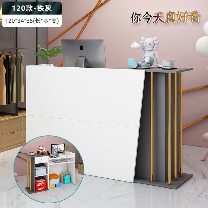 Bar Counter Cashier Counter Simple Modern Supermarket Shop Small Clothing Beauty Salon Barber Shop Hair Salon Reception Desk