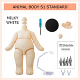 Movable Joint Ymy Doll Fat Animal Body Cat Foot Animal Tail Doll Replace Body Accessories For Nendoroids, Ob11, Gsc, Obitsu 11