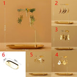 Gold Romantic Rotating Spinning Candle Holder Wedding Party Home Decoration Metal Tealight Candlestick