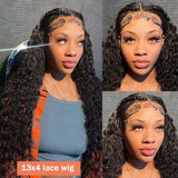 40 Inch Curly Lace Front Human Hair Wigs For Black Women Pre Plucked Brazilian Hair 13x4 Deep Wave Frontal Wig 13x6 Hd Lace Wig