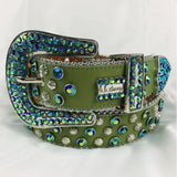 2024 Luxury Strap Men Women Rhinestones Belt Western Bling Bling Crystal Diamond Studded Belts