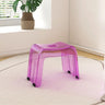 Household Living Room Tea Table Transparent Low Stool Shoes Stool Sofafoot Net Red Backless Chair Bathroom Shower Plastic Stool