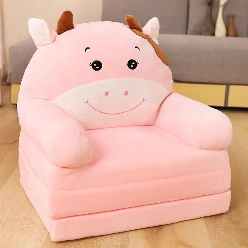 Folding Sofa Creative Cartoon Children Cute Princess Baby Toddler Dual-purpose Child Armchair Lazy Small Bed Seats Practical