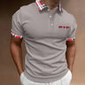 High Quality Men's Patchwork Polo Shirt 2023 Summer New High-end Business Casual Lapel Short Sleeve T-Shirt Top S-3XL