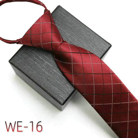 New Suit Business Zipper Tie for Man 48*7cm 1200 Pins High-end Polyester Neck Tie Striped Solid Color Grid Flower Ties