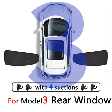 Car Side Window Sunshade Front Rear Windshield Privacy Window Screen SunShade for Tesla Model3 2017-2021 2022Model Y accessories