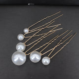 Fashion Metal U Shape Pearl Hairpin Clips Wedding Bridal Updo Ornaments Ancient Costume Modeling Hair Jewelry Accessories Gifts