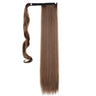 Synthetic Ponytail Hair Extension Natural Hairpiece Clip In Wrap Around Pony Heat Resistant Black Burgundy Hairstyle