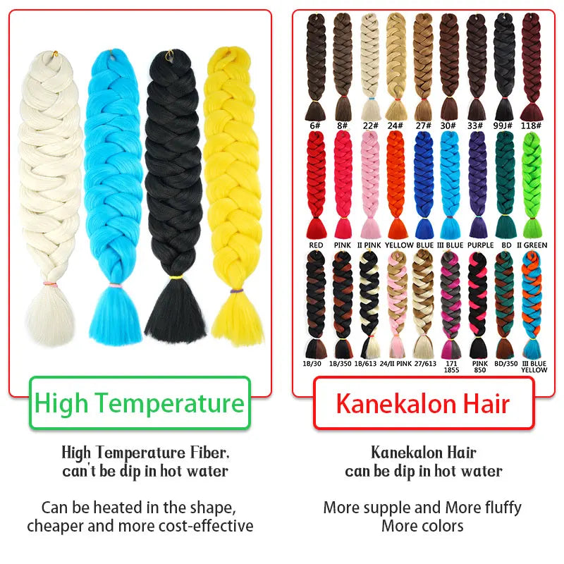 Wigundle 82 Inch Jumbo Braids Crochet Hair Extensions Synthetic Braiding Hair Afro Ombre Color kanekalon Hair for Children Braid