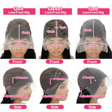 Ying Hair Dark Burgundy 13x4 Lace Front Wig Human Hair Bone Straight 13x6 Lace Front Wig PrePlucked 5x5 Transparent Lace Wig