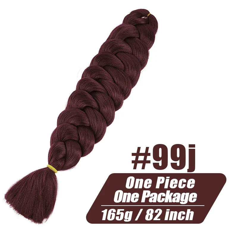 Wigundle 82 Inch Jumbo Braids Crochet Hair Extensions Synthetic Braiding Hair Afro Ombre Color kanekalon Hair for Children Braid