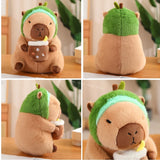 Capybara Plush Toy Simulation Capibara Cosplay Unicorn Dinosaur Dress Boba Bread Fruit Food Decor Birds Bubble Stuffed Animals