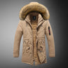 Long Winter Jacket Men Warm Wool Liner Man Jackets Coats Outwear Snow Windbreaker Male Parka Overcoats Fur Collar Hooded Men New