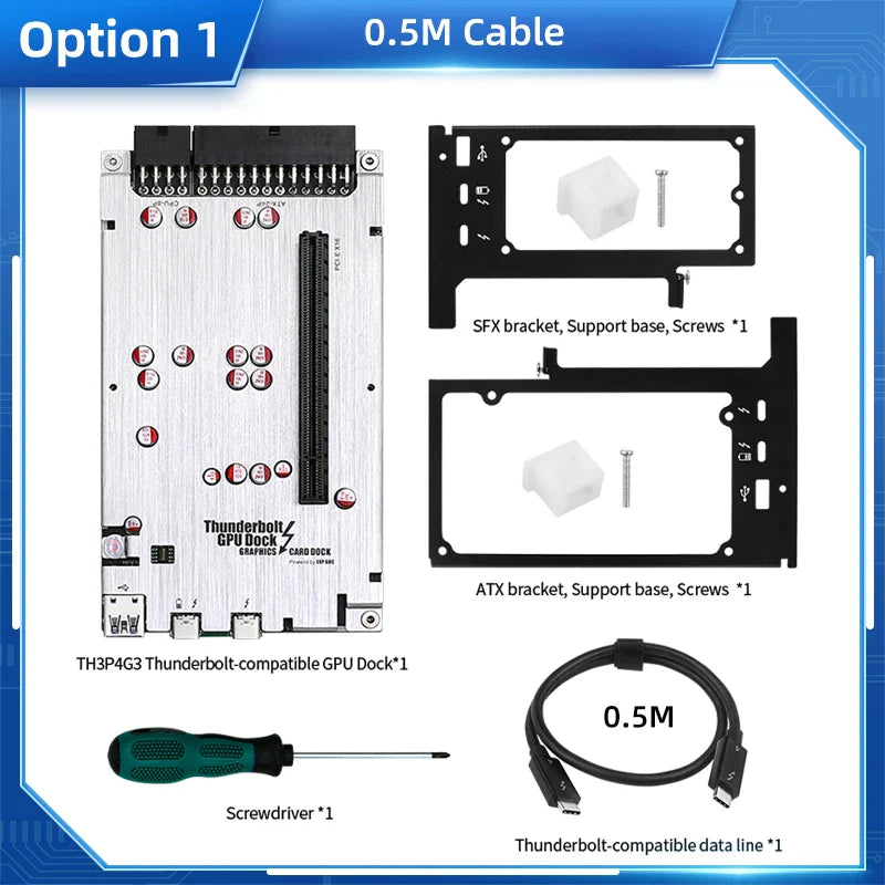 TH3P4G3 Thunderbolt-compatible GPU Dock Laptop to External Graphic Video Card Fit USB4 for Macbook Notebook With PD 60W 40Gbps