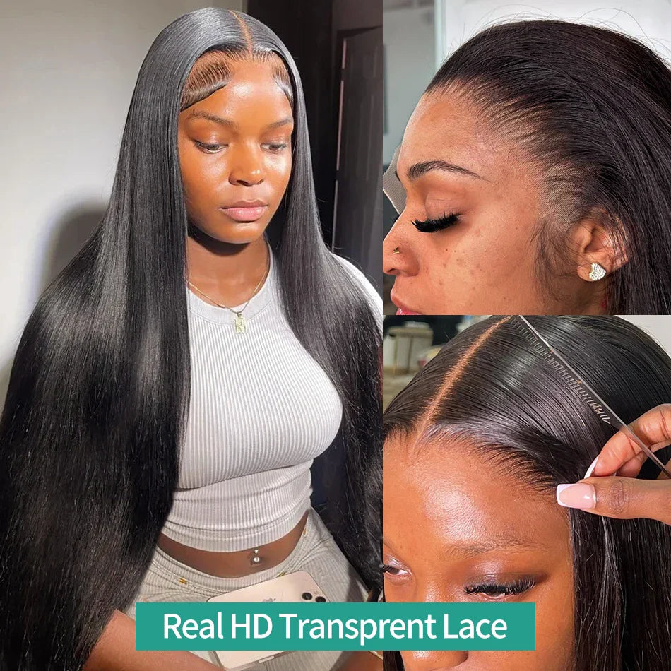 MELODIE 30 Inch Bone Straight 13X4 13x6 Lace Front Human Hair Wigs Brazilian Ready To Wear Lace Frontal 5x5 Closure Glueless Wig