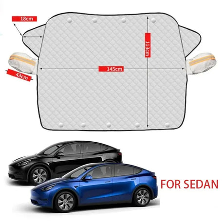 Magnetic Large Size Snow Cover 9 Magnet Adsorption Windproof for SUV/MPV Windshield Sun Shade Cover Anti Frost Sun Protection