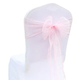 10/50/100Pcs Organza Chair Sashes Knot Bands Chair Bows For for Wedding Party Banquet Event Country Wedding Chair Decoration