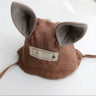 Baby Animal Ears Cute Fisherman Cap Breathable Linen Fetal Hat Kids Fun Squirrel Standing Ear Cotton Linen Sun Hat