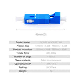 4X Optical Equipment Tool LC Female To SC Male Hybrid Flange Singlemode 9/125 SM Optical Fiber Adapter Connector