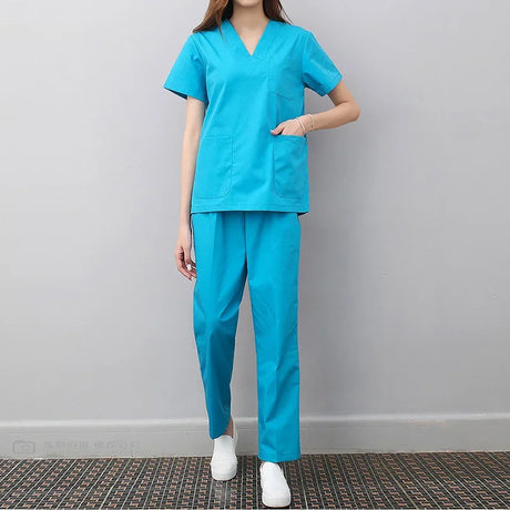 viaoli High Quality New Scrubs uniform Suit beauty pet shop spa uniform salon womens scrub set Work wear scrub suit coat+pants