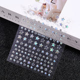 3D Gold Sun/Moon/Star Bronzing Nail Art Sticker 8*10cm Laser Star Moon Design Nail Decal Gold Silver Self-Adhesive Slider &*&