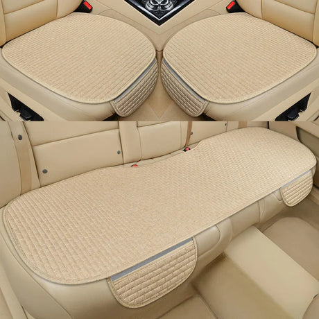 Universal Anti-slip Car Seat Cover Auto Seat Front Seat Protector Cushion Linen Fabric Car Interior Accessories Vehicle Supplies