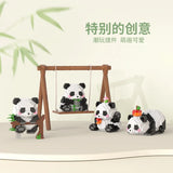 Mini 3D Animal Huahua Panda Building Blocks Model Micro Bricks Model Figures Educational Toy For Children Birthday Gift Girl